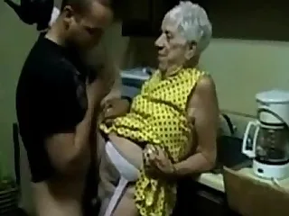 Old Grannie gets pounded apart from